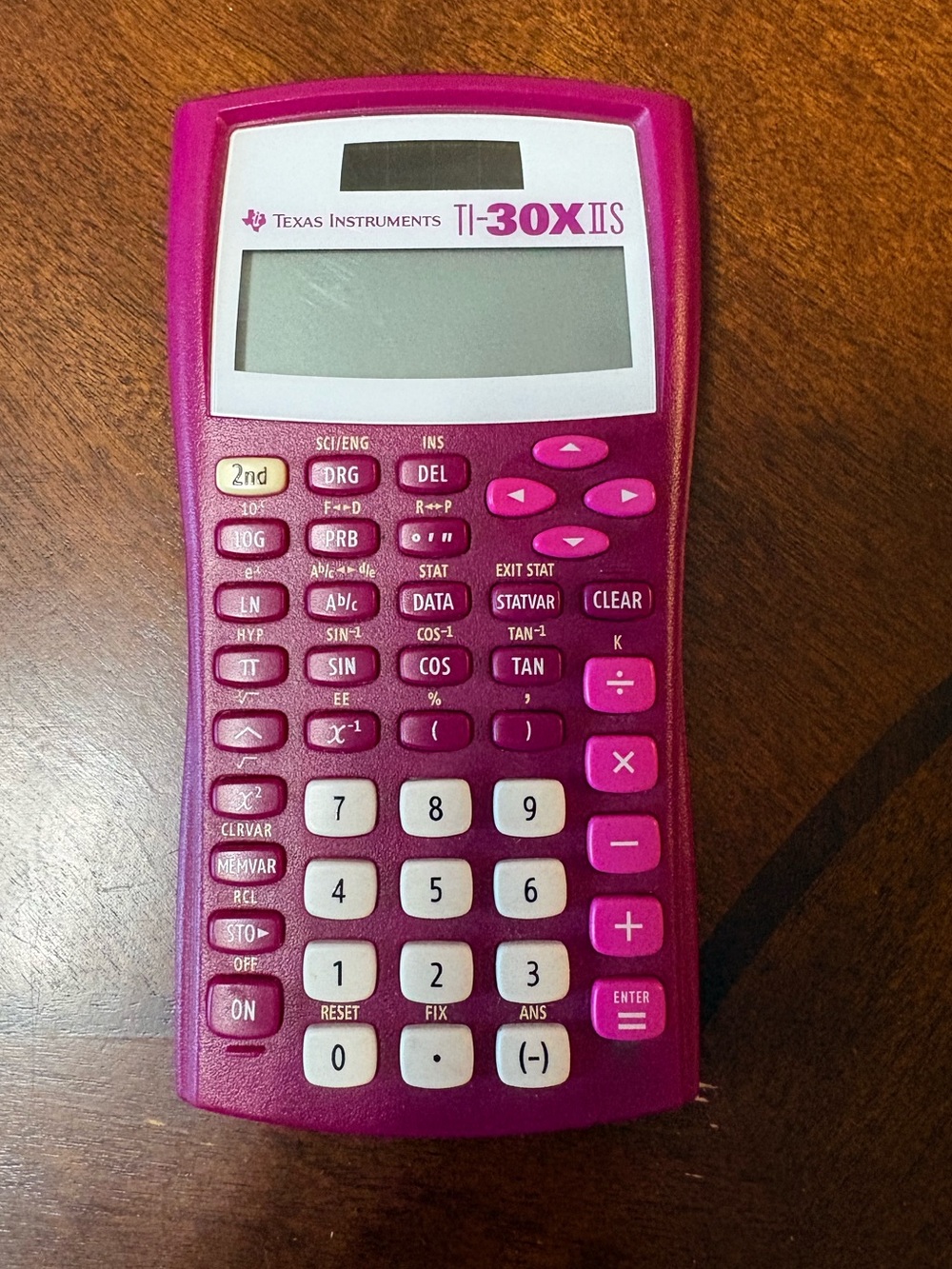 Texas Instruments TI-30XIIS Scientific Calculator in Hot Pink